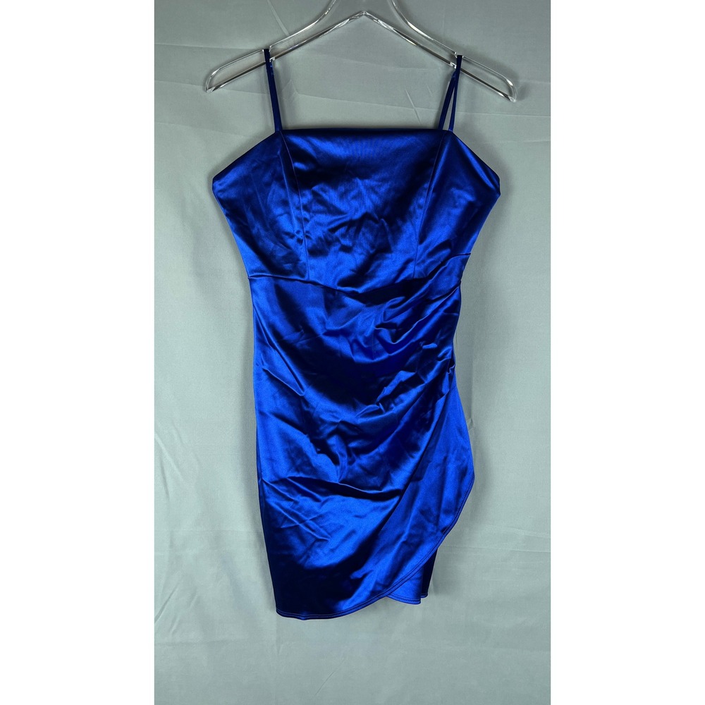 Honey And Rosie Bodycon Dress Womens Medium Royal Blue Romantic Spaghetti Strap